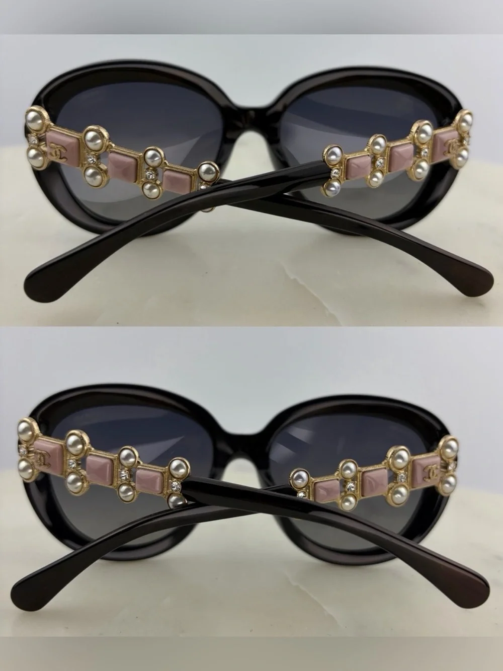 NWOT Vintage Chanel ‘Bijou’ Pearl Polarized Sunglasses ~ 5334-B-A